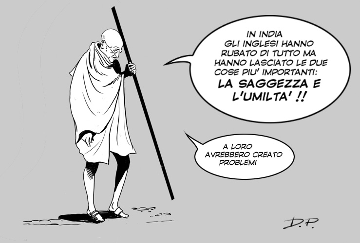 ghandi che oarla degli inglesi